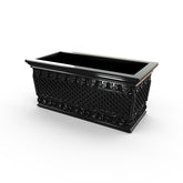 Gardenstone Floral Weave Trough Planters Gardenstone Black